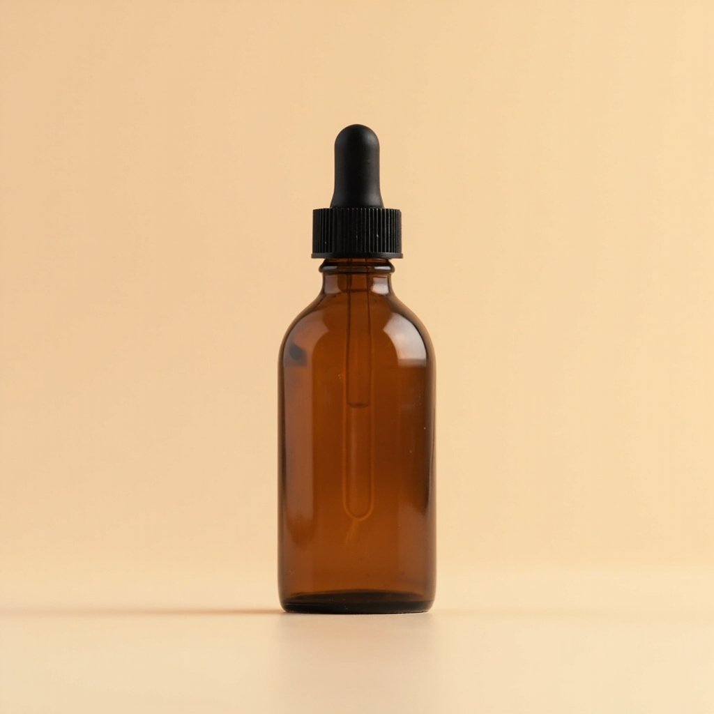 Amber Boston Round Glass Bottle 100ml