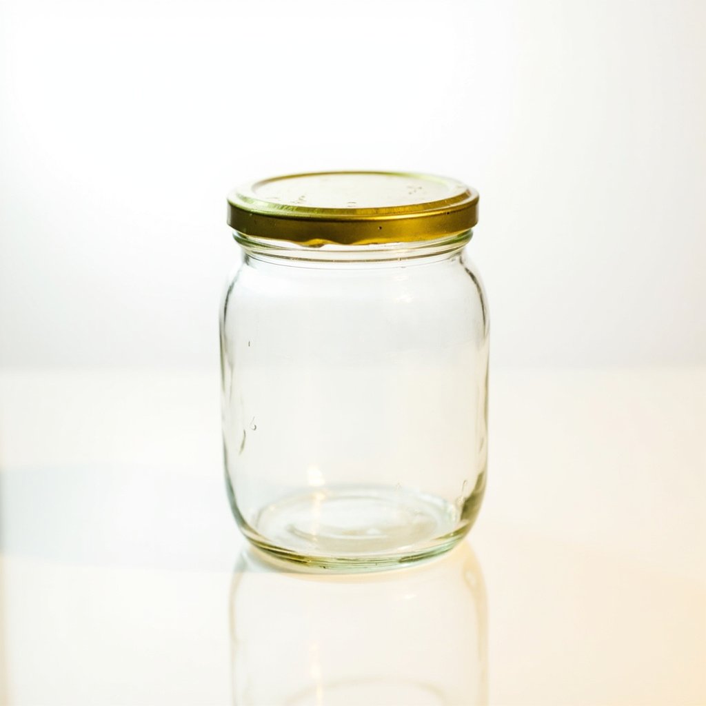Glass Food Jar 380ml with Tin Lid